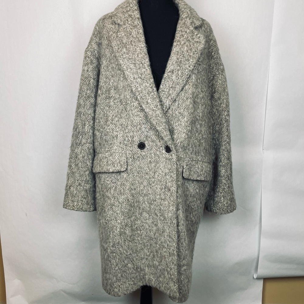 J. Crew Relaxed topcoat, wool blend, Size Large, Excellent cond